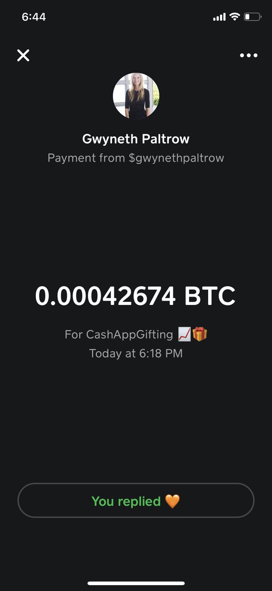 ajdimalanta's tweet photo. @GwynethPaltrow @CashApp Thanks GP https://t.co/nURewTUmG8