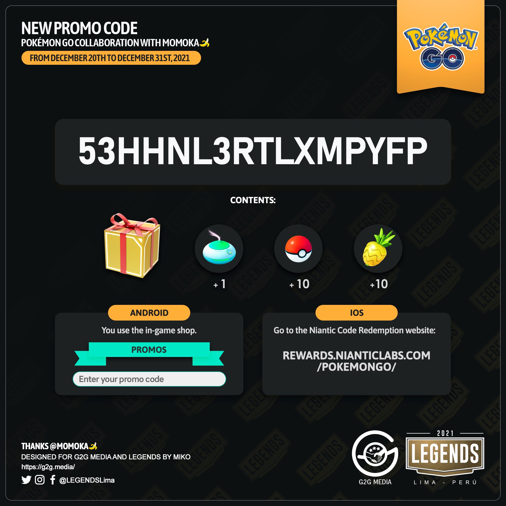 Mikographics - New promo code: 4DSJTSPX4B9AH Claim rewards:   #PokemonGO #PokemonGOApp