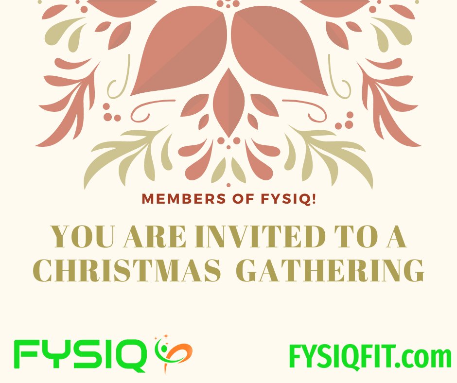 SweatwithMisha's tweet photo. Reserve your spots now for FYSIQ's Christmas party. Be ready to have fun, meet new people and enjoy the day with gr https://t.co/vCVNNH4oRL https://t.co/1xqCVyi3SA