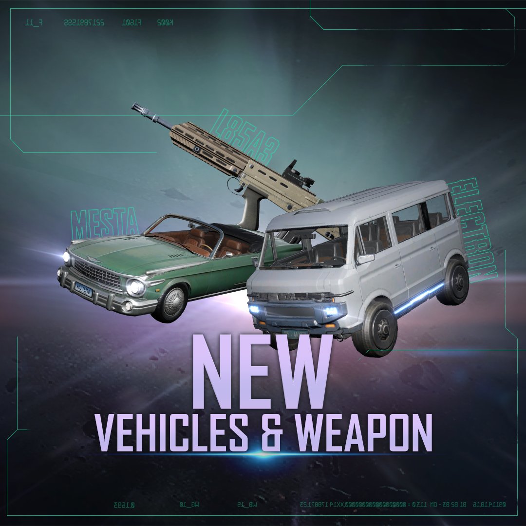 The Battlegrounds have been updated with a new weapon and new vehicles. Drop in and check out everything new! #PUBGNEWSTATE