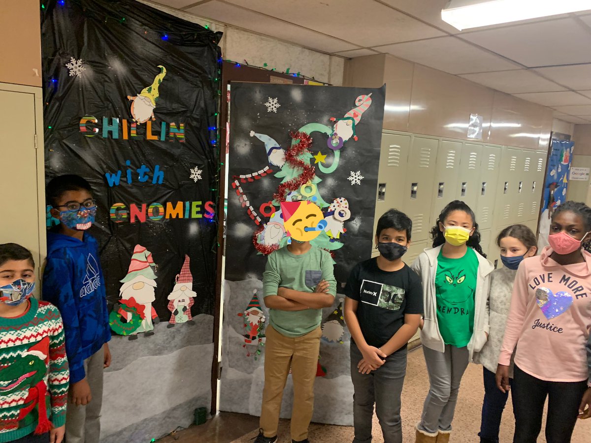 AzarGNT's tweet photo. G&amp;T students from schools 23, 4/5 and 9 loved cruising the @avenelmiddle halls checking out the incredibly festive doors! They are getting excited for middle school.  @dsagost @bmccormick29 @WTSD_GT  @WoodbineRockets  @prpanthers9 #aveneltigers https://t.co/jkVEW0YsDe