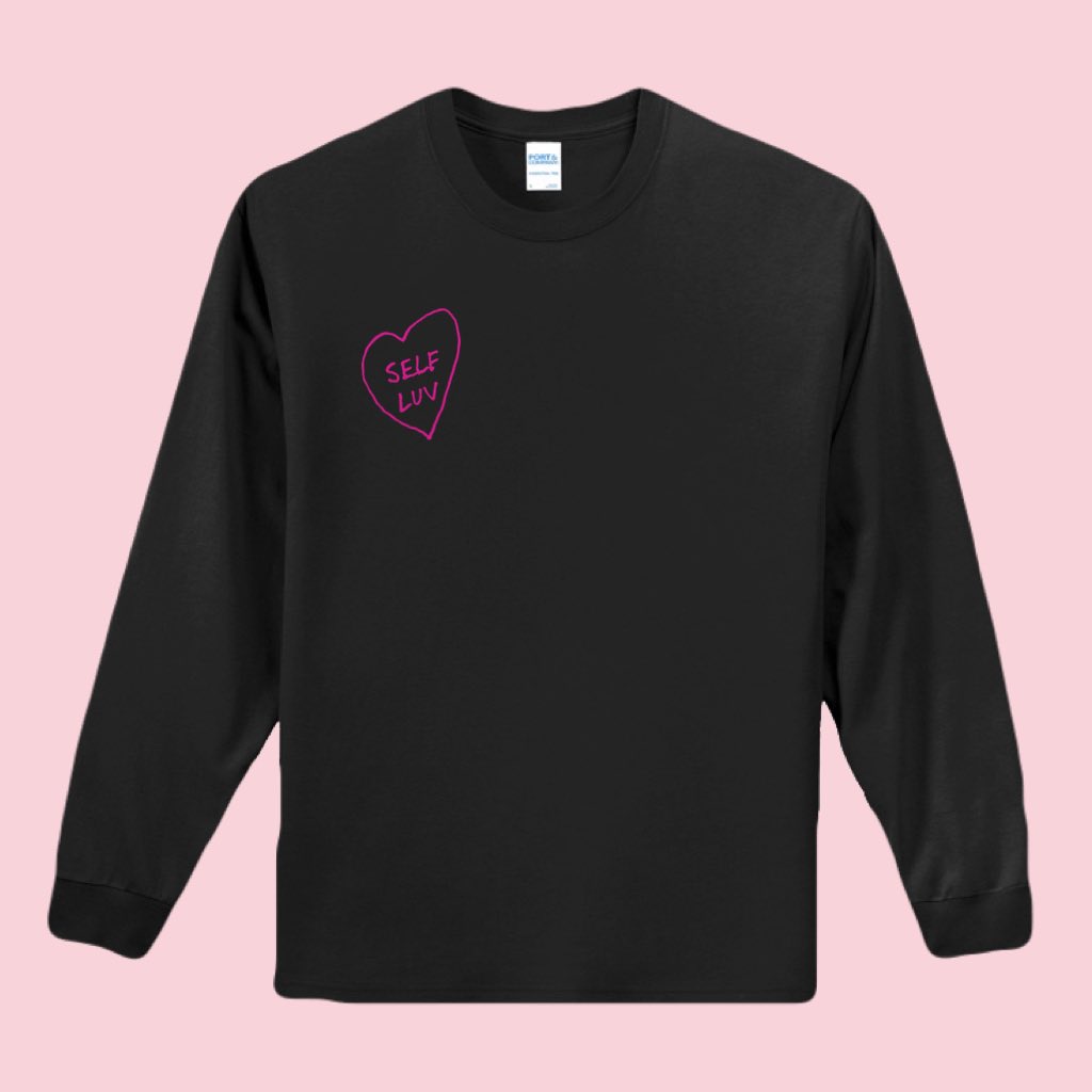 pre-orders for our first label shirt close at midnight 🌹

selfluvrecords.bandcamp.com/merch/pink-hea…