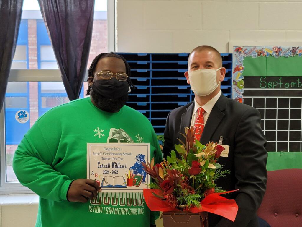 Congratulations to POV Teacher of the Year, Mr. Carnell Williams!! @JohnChowns @vbschools