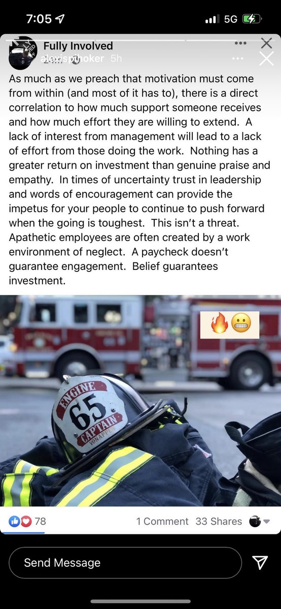 AverageJakeFF's tweet photo. This is legit, for a long time I put my Department over my family, then I made 1 mistake and they threw me away, sure I’m still there &amp; make an impact where I can, but the “bosses” black balled me so now I do what I can but focus on making the legacy at home not at work. https://t.co/5OtV33UMeM