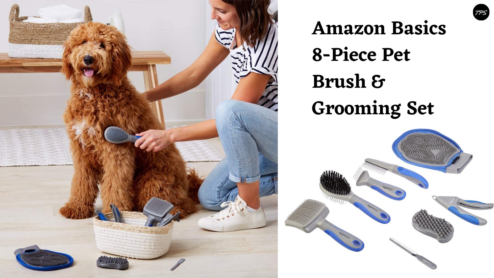 Basics 8-Piece Pet Brush & Grooming Set 