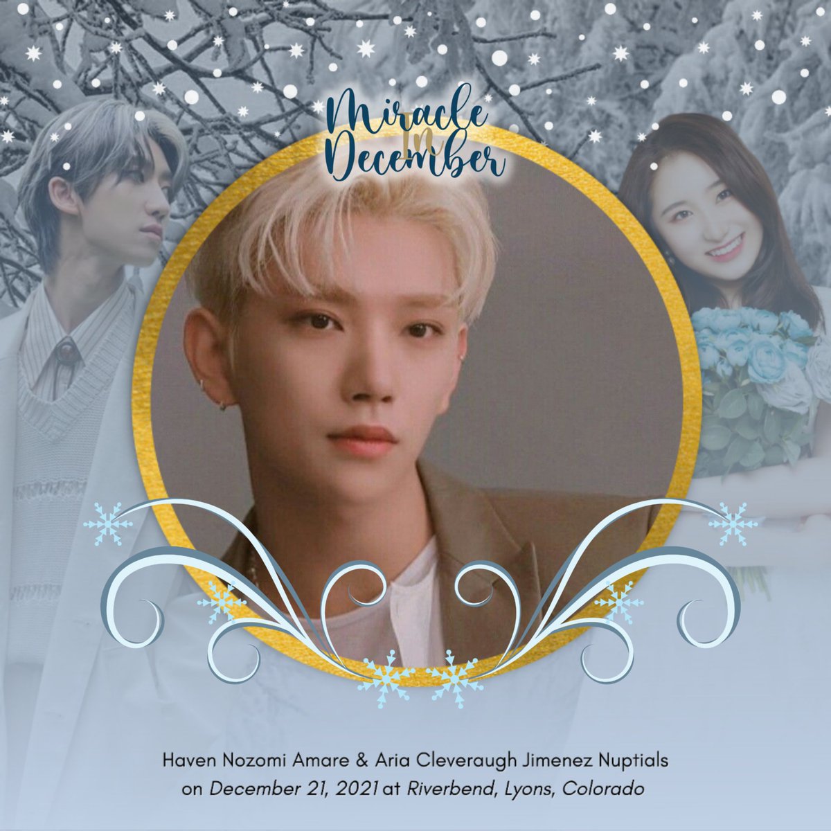 BL00DYDREAMS's tweet photo. ㅤ
12.21.21
May the goddesses of love grant
you a lovely lifetime together.
ㅤㅤㅤㅤ #MIraCLEinDecember
ㅤㅤㅤㅤㅤㅤ #24hrMIraCLE
#TrulyCAPTIVATING #CaptivatedEvents
ㅤ https://t.co/gy3V4HsTen