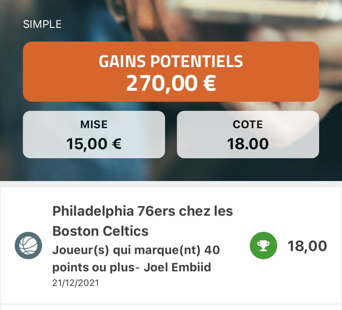 theo69prono's tweet photo. Bilan #NBA75 

Public⬇️
B.Hield -7.5 RP @1.82 ✅
Embiid 25 @1.65 ✅
Embiid 30 @2.70 ✅
Embiid 35 @6 ✅
Embiid 40 @18 ✅

@Theo69Pass ⬇️
9/10✅ et +16.28%📈

3ème Perfect en public, cotes de fou et quasi +35% en 4jours dans le pass,
Tickets?😋

20€ à gagner dans les RT♻️ https://t.co/mbNRhIJqvK