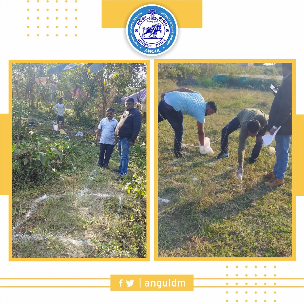 angul_dm's tweet photo. Land Demarcation for Segregation Shed out of SBM at Ragudiapada under Badakera GP, Angul block https://t.co/ntZrjY1QYI