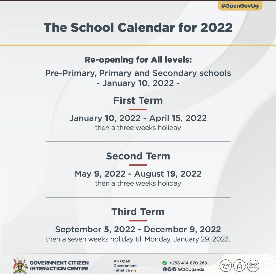 Uganda School Calendar 2023 Get Calendar 2023 Update