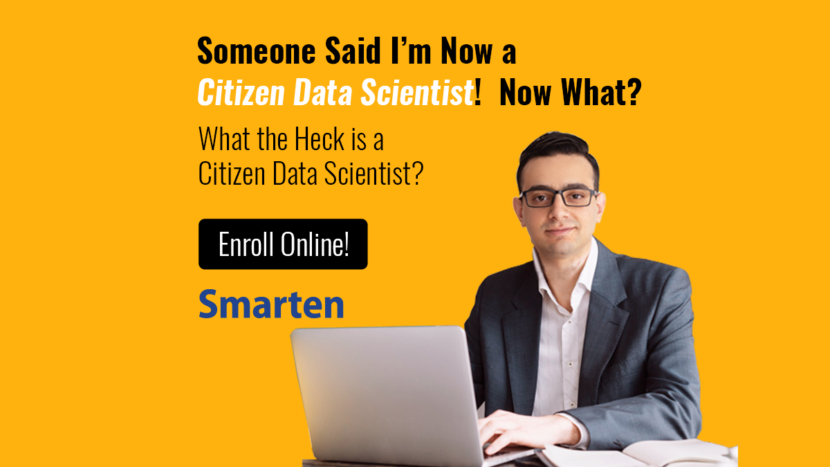 SmartenAnalysis's tweet image. Do I Really Want to be a Citizen Data Scientist?
Enroll Now for Online Citizen Data Scientist course - bit.ly/3zQGN9P
bit.ly/3EkbANA 
#CitizenDataScientist #AugmentedAnalyticsTools #DataLiteracy #BenefitsofAugmentedAnalytics #AugmentedAnalytics #Smarten