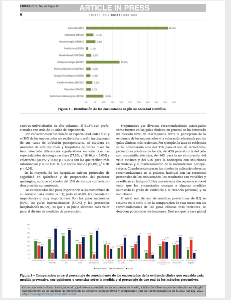¿Qué hemos aprendido de las encuestas del OIC? Nuevo artículo en <a href="/cirugiaespanola/">Cirugía Española</a> <a href="/InesRPsurg/">Ines Rubio-Perez, PhD</a> <a href="/BalibreaJose/">Jose M. Balibrea MD, PhD, FACS</a> <a href="/eloiespin/">Eloy Espín</a> <a href="/AmilloMireia/">Mireia Amillo</a> <a href="/SIQ_aecirujanos/">SIQ de la AEC</a>  authors.elsevier.com/sd/article/S00…