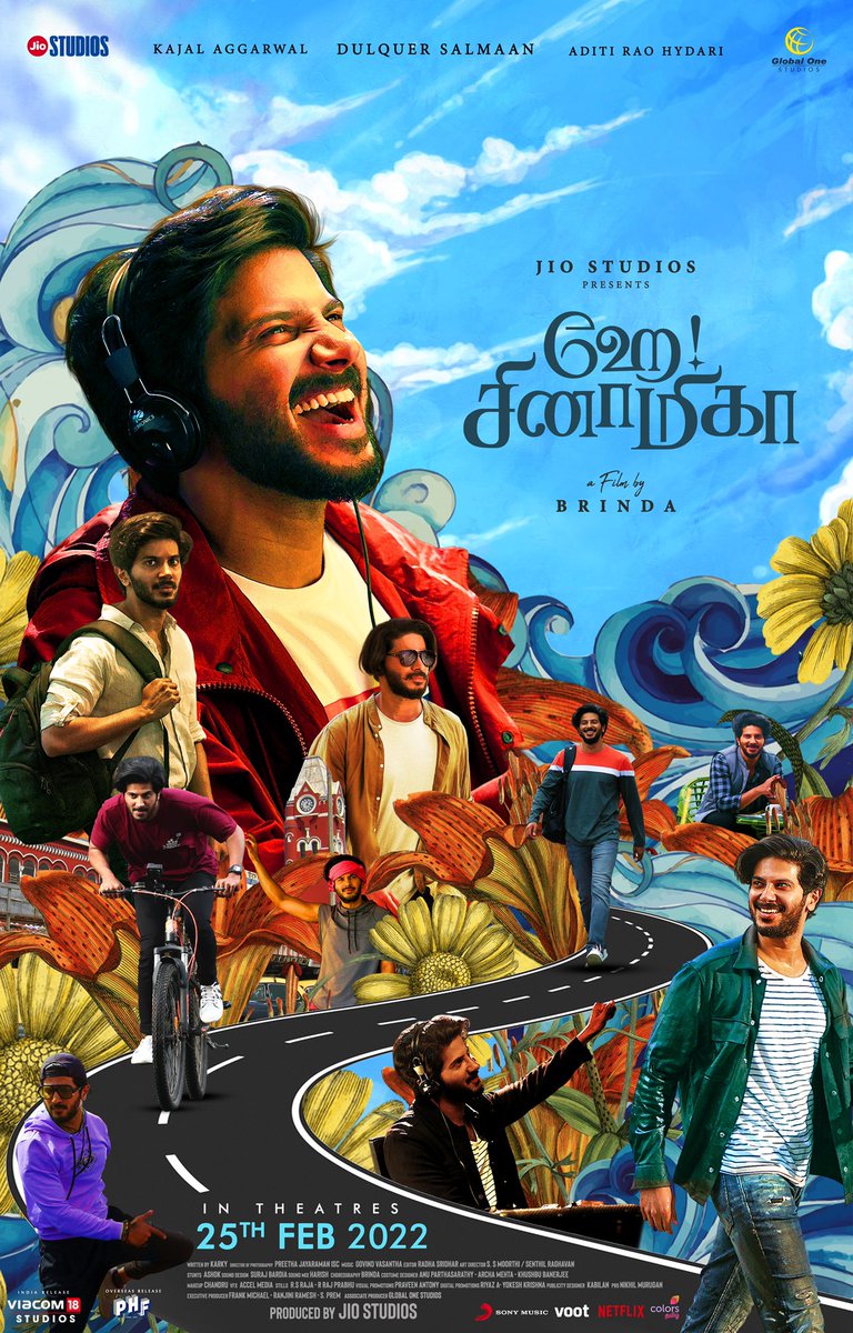 Suriya_offl's tweet photo. Happy to launch the first look of our favourite and super talented @BrindhaGopal1 master’s debut directorial 👍🏼#HeySinamika @dulQuer @MsKajalAggarwal @aditiraohydari https://t.co/5s7Jp6VcHU