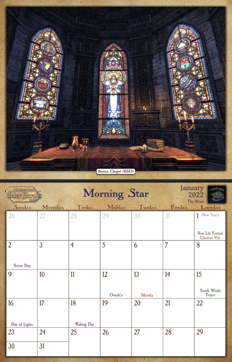 UESP_net's tweet photo. We are giving away a small number of our 2022 calendars and posters! If you would like a chance to win one, simply reply to this tweet. We will choose a winner at 10AM EST. https://t.co/5NP4Z2QTn8