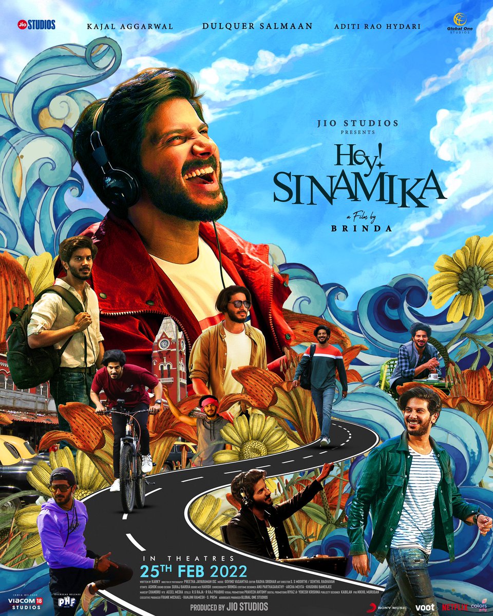 dqfc_kasaragod's tweet photo. Wait is over, Presenting the super colourful FIRST LOOK 😍

The dashing #DulquerSalmaan as Yaazhan in #HeySinamika 💞

Film to hit big screens on Feb 25, 2022 !! 

#DQ33FirstLook #DQ33

@dulQuer @MsKajalAggarwal @aditiraohydari 
https://t.co/oa1zOn06XM
