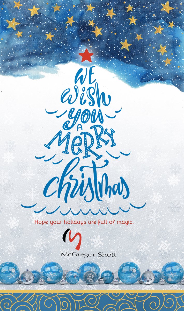 McGregorShott's tweet photo. Happy Holidays from McGregor Shott! We hope your holidays are full of magic. https://t.co/VC1yQE3DWP