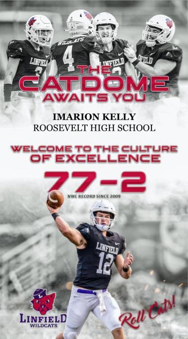 Imarion kelly (@imarion_kelly) on Twitter photo After a conversation with <a href="/CoachSmithCats/">Coach Joseph Smith</a> Excited to announce I have received a offer from <a href="/LinfieldFB/">Linfield Football</a> <a href="/eforcefootball/">EForce Football</a> <a href="/RidersFBPDX/">Roosevelt Riders Football</a> <a href="/BrandonHuffman/">Brandon Huffman</a> <a href="/AndrewNemec/">Andrew Nemec</a> <a href="/PrepRedzoneOR/">Prep Redzone Oregon</a> After a conversation with <a href="/CoachSmithCats/">Coach Joseph Smith</a> Excited to announce I have received a offer from <a href="/LinfieldFB/">Linfield Football</a> <a href="/eforcefootball/">EForce Football</a> <a href="/RidersFBPDX/">Roosevelt Riders Football</a> <a href="/BrandonHuffman/">Brandon Huffman</a> <a href="/AndrewNemec/">Andrew Nemec</a> <a href="/PrepRedzoneOR/">Prep Redzone Oregon</a>