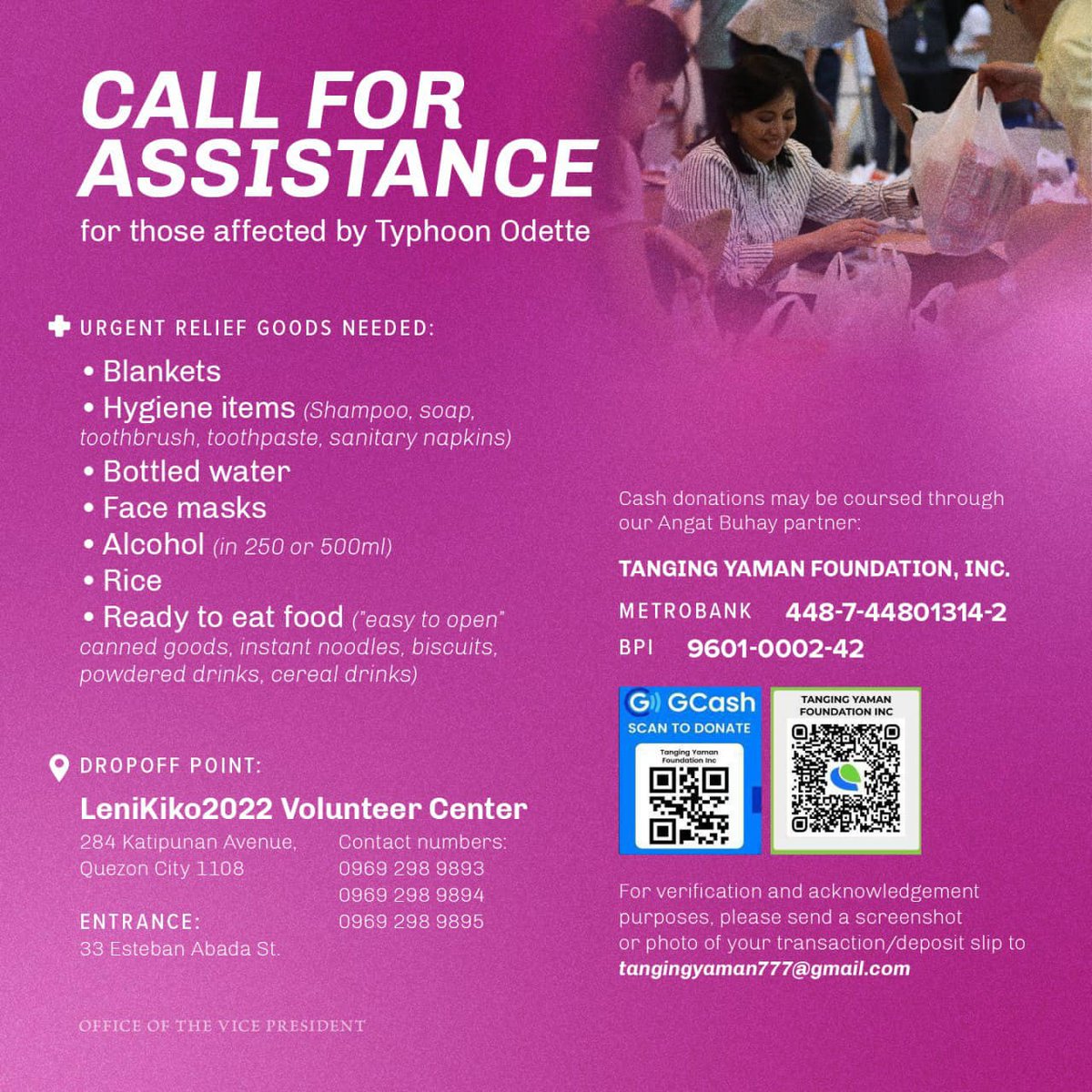 darwinmariano's tweet photo. 2) for financial support for this when so many more are in need. We're cancelling the campaign. Instead, we're asking the show's fans and supporters to direct all efforts and resources to the Office of VP Leni Robredo or your preferred group helping the most affected. Salamat po! https://t.co/exFF0pH1wv