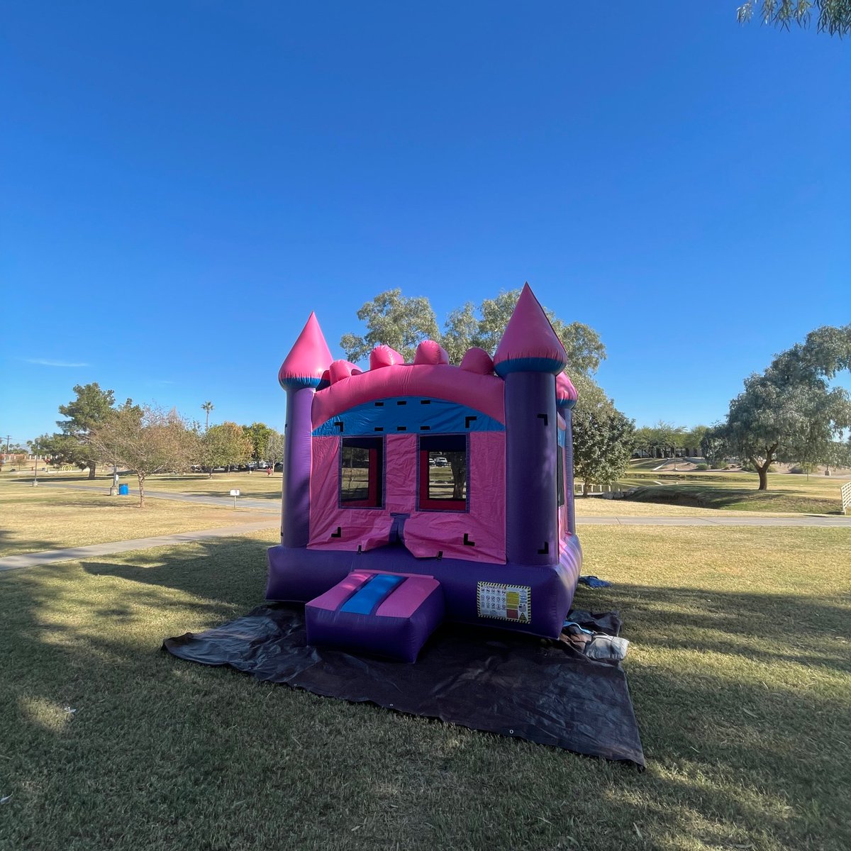 backyrdbounceaz's tweet photo. The Pink and Purple castle ready for a winter party! 
.
.
Book Online or Call us at 480-848-3721
.
.
#bouncehouse #bouncehouserental #bouncer #jumper #partyrentals #partyrental https://t.co/oECedRS8sT