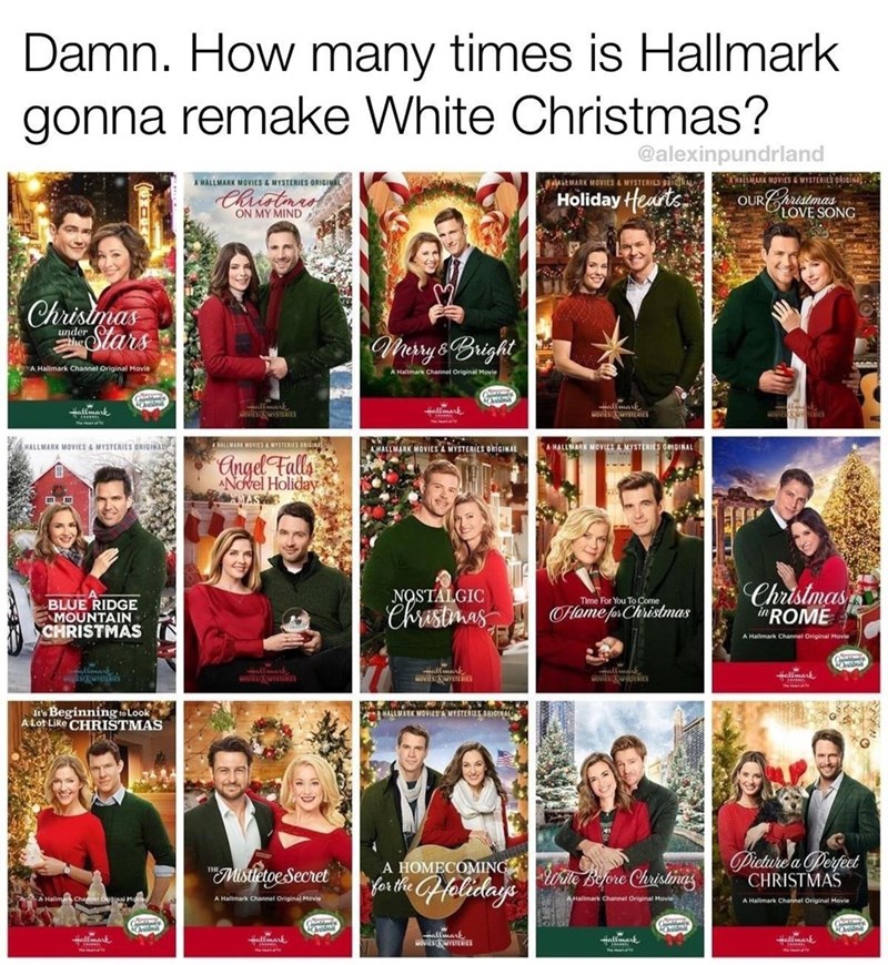chicklitpod's tweet photo. Happy #mememas! Hallmark movies, man, when are they gonna learn?
#hallmark #hallmarkchristmas #hallmarkmovies https://t.co/u13g9UFLa5