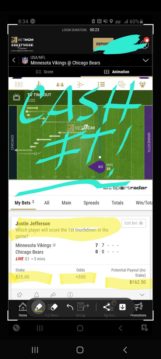 PhillySprtsRich's tweet photo. π― J. Jefferson First TD +550 β
π from a #FreeBet
Sheesh, #AnytimeTD π
#PhillyPsPicks π¦ #NeverCloses https://t.co/24UmD1Vojh
