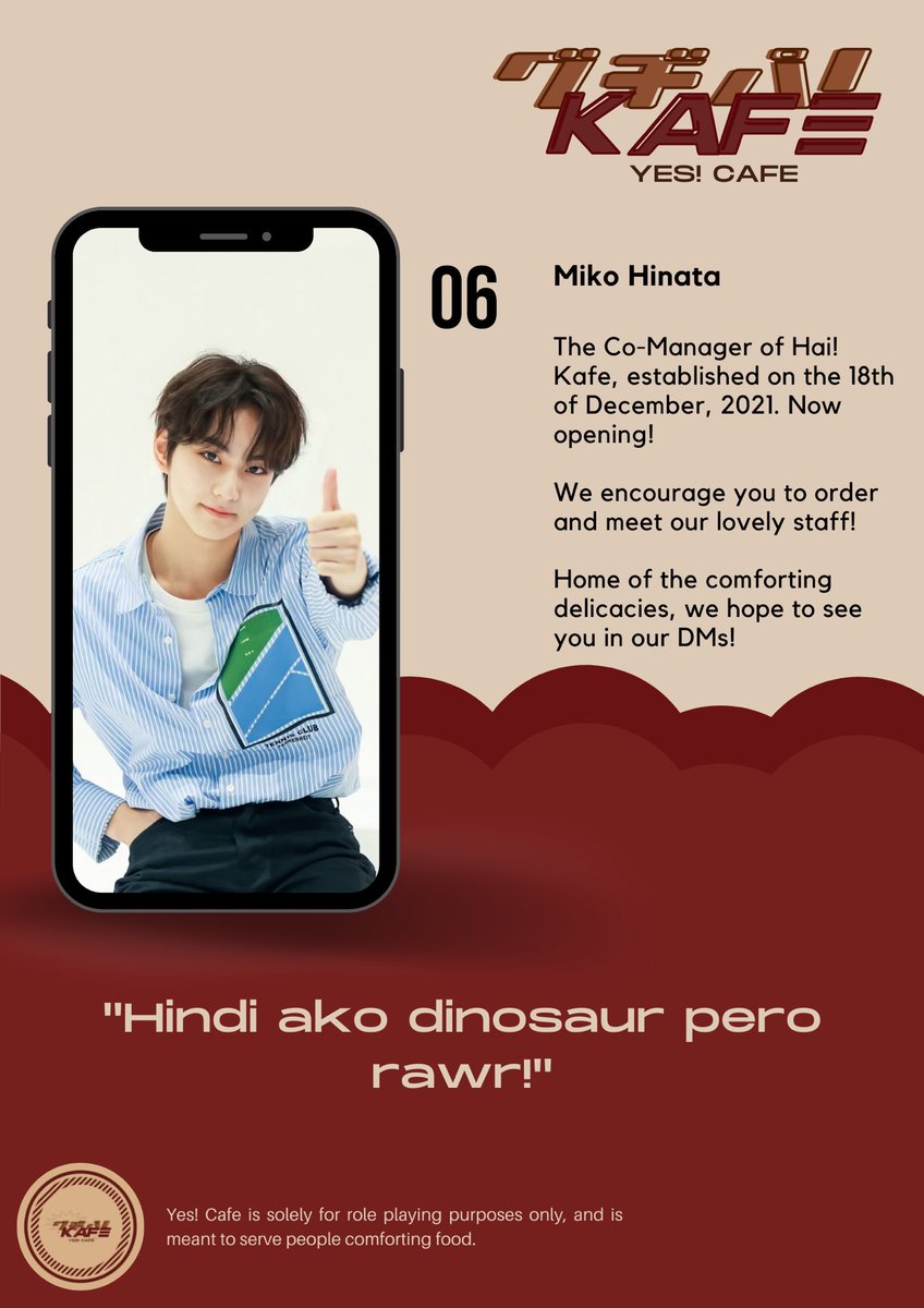 nasilawan's tweet photo. ⠀    
    Home of the comforting
    delicacies! ⠀
    Shoyo Miko Hinata 
    Co-Manager at Hai! Kafe!

    #HQRP
    #HAiKAFE⠀
    #HK1STDAY
⠀ https://t.co/LyuZMLFCMu