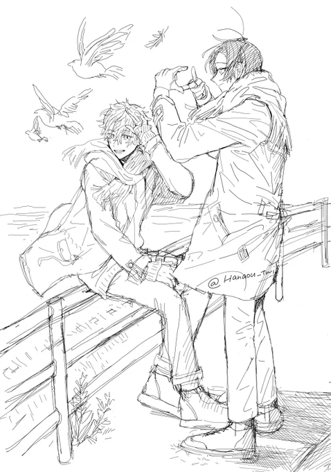 没ネームの扉絵供養🙏
#創作BL 