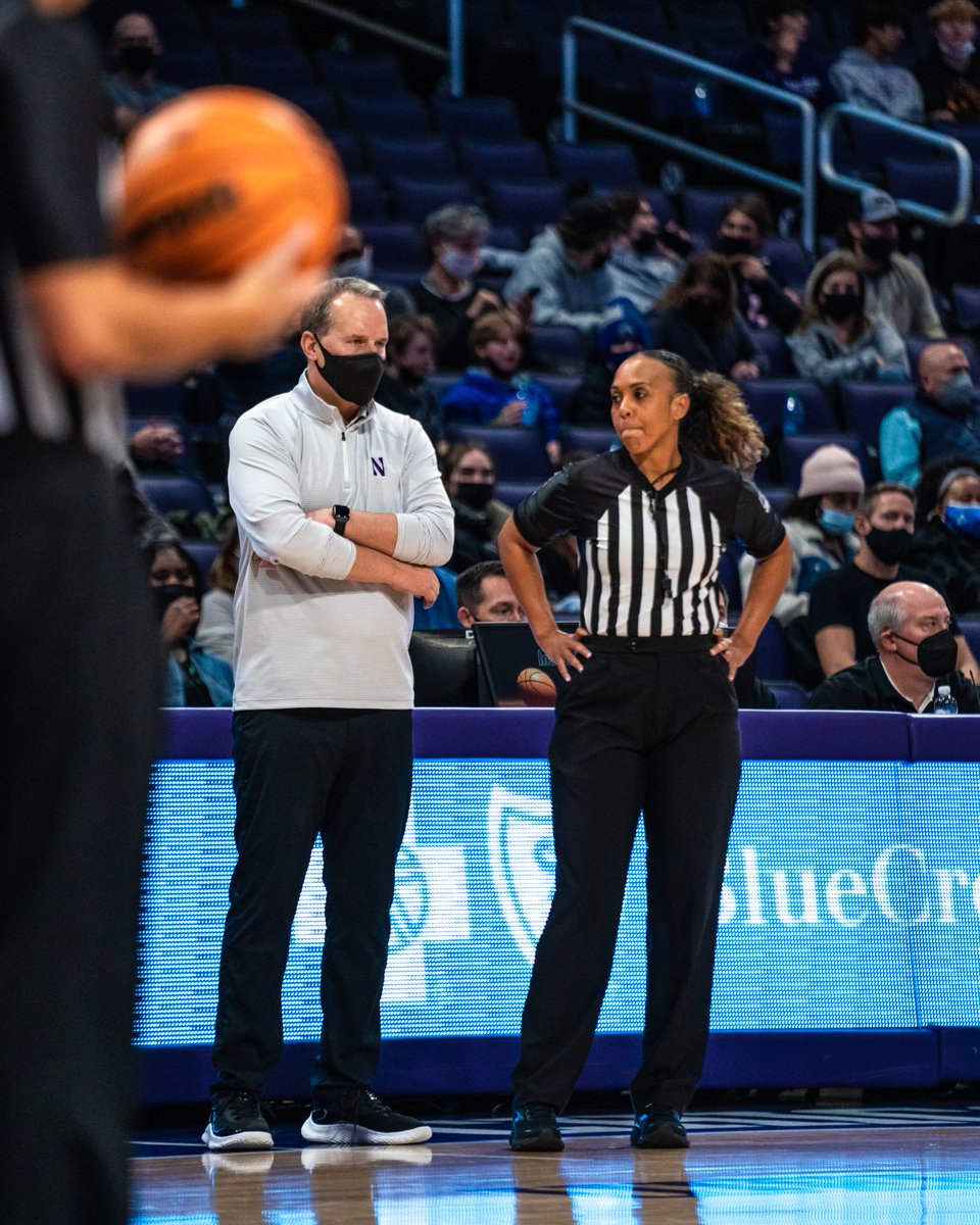 NUMensBball's tweet photo. History = Made 

Per the Conference office, Crystal Hogan is the first female to ever officiate a @B1GMBBall regular season game.

#GoCats https://t.co/I1FkHYC6we