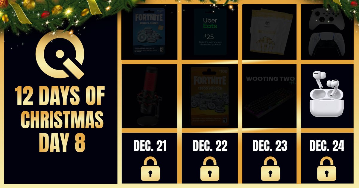 RichHomiesQuinn's 12 Days Of Christmas | Each day unlocks a new items to giveaway with prizes increasing 
Day 8 - Apple Air Pods Pros
To enter:
Follow <a href="/RichHomieQu1nnn/">Xen Quinn</a> <a href="/TheRichHomies/">TheRichHomies</a>
Retweet ♻️
Winner Drawn in 24 Hours GL and Happy Holidays