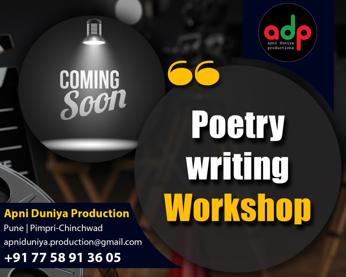 ApniDuniyaProd1's tweet photo. #Poetry #storytelling #workshop #Event #apniduniyaproduction #StandUpComedy #films https://t.co/tE3ESuj39F
