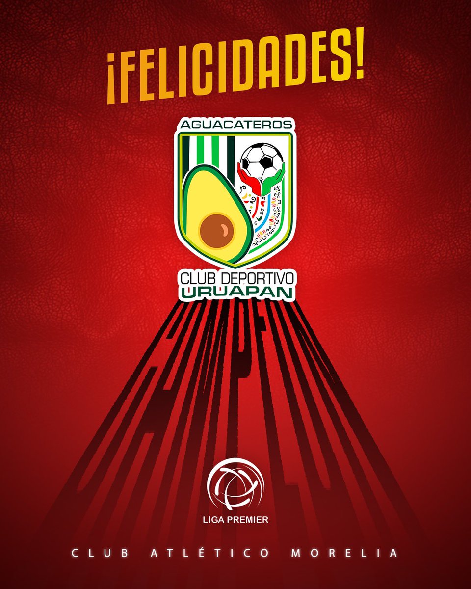 ¡Tarde pero sin sueño! Un orgullo para Michoacán, felicidades por esa copa en la serie B de la Liga Premier <a href="/AguacaterosCDU/">Aguacateros Club Deportivo Uruapan</a> 🥑

#LaHistoriaContinúa🟡🔴