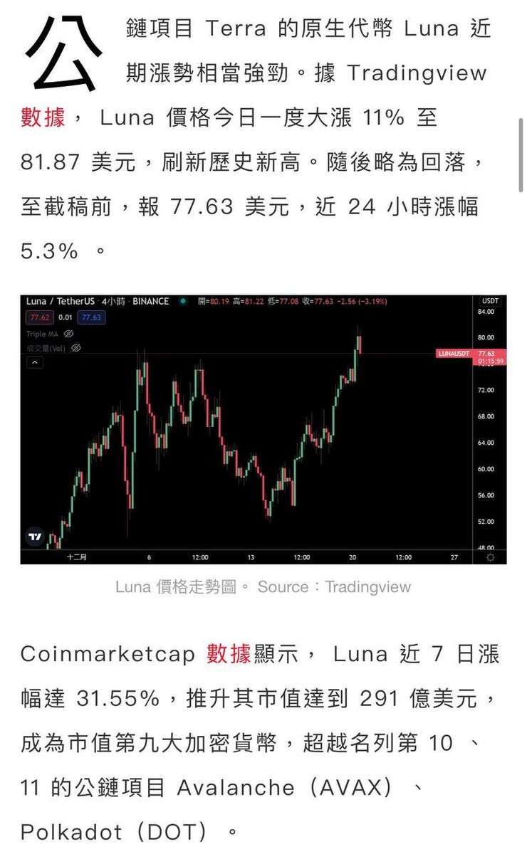 最近可以關注一下
ETH &amp; Luna的走勢    #ETH    #加密貨幣