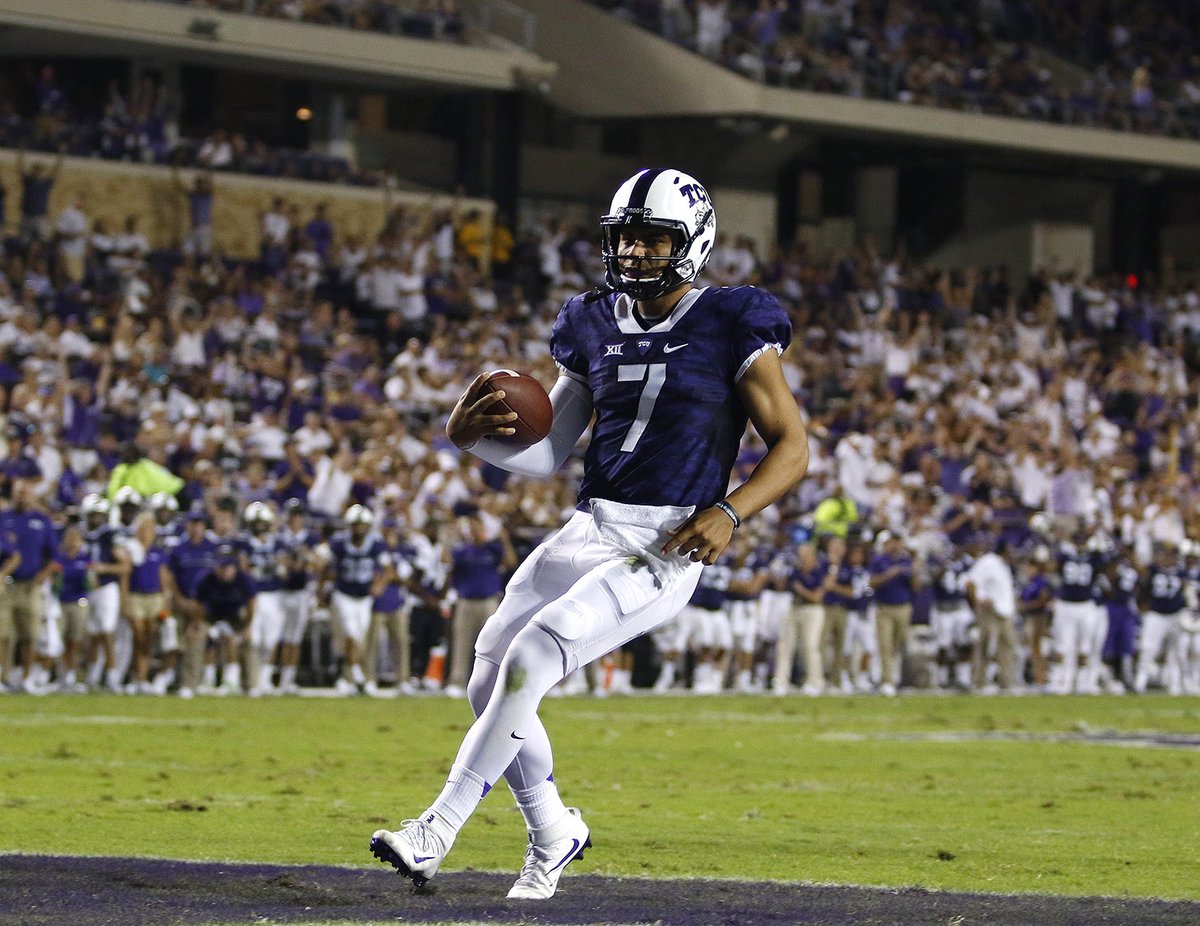 _Mark_Cohen's tweet photo. Happy Birthday to the great Horned Frog @Kennyhill13! In leading TCU to the 2017 Big 12 Championship Game, he was the only player in the nation to have 2 games with a passing, rushing and receiving TD! https://t.co/eJLYhSHM5i