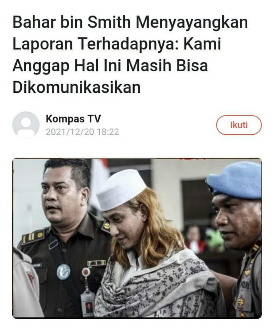 langsung kincep...,
kemarin2 lantang dan Gahar , menghina , memaki Presiden <a href="/jokowi/">Joko Widodo</a> &amp; Jenderal Dudung.
nantang minta ditangkapkan segala,
sekarang  mlempem kek kerupuk disiram air..😂😃😃