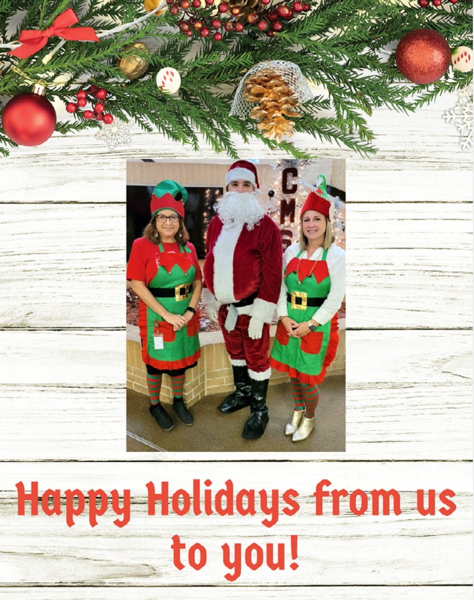calallenms's tweet photo. Happy Holidays to all from CMS! #TheCMSWay #CalallenISD #CMSSynergizers https://t.co/4179hDhCW3