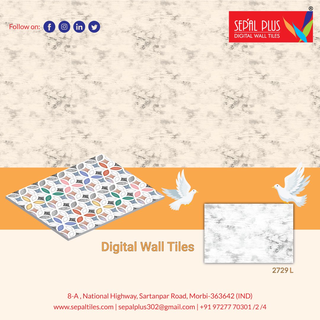 sepaltiles's tweet photo. #sepaltiles #sepalplustiles #walltilesmanufacture #bathroomtiles #ᴍᴏʀʙɪᴛɪʟᴇs #tilesmorbi https://t.co/dNjms7OAIH