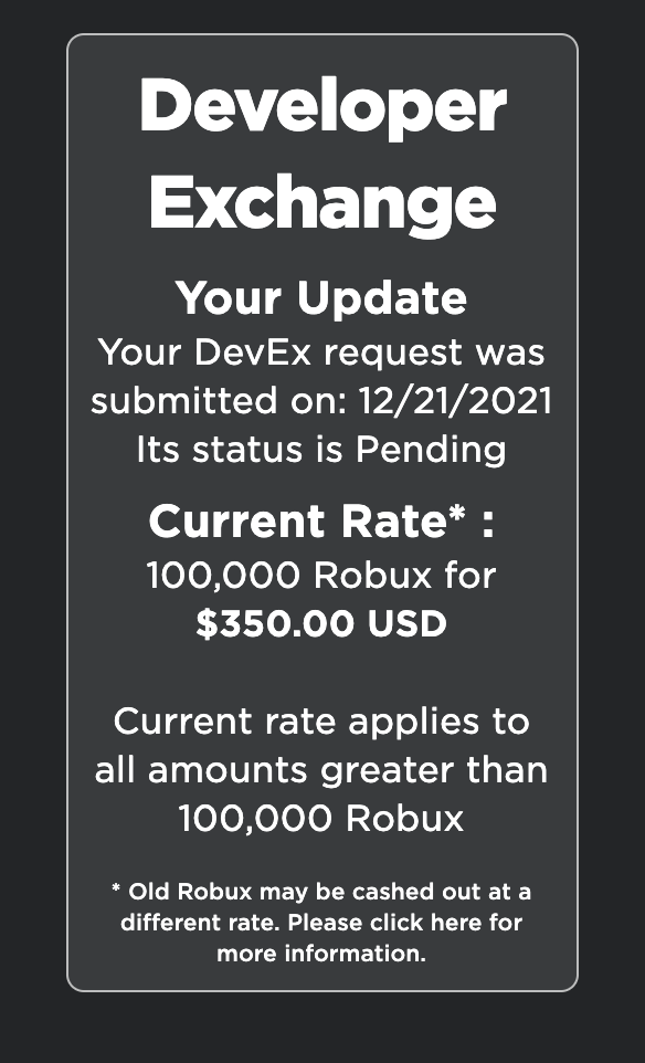Felt cute, might have Dev-Exed
#RobloxDev #devex