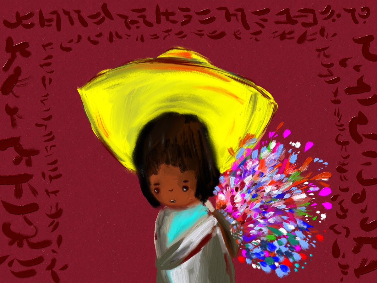 OXglyphic's tweet photo. Another De Grazia study, with my own lil style on it too… #digitalart #digitalpainting #ipadpainting #degrazia #NFTartist #NFTartists #NFTCommunity https://t.co/RACCDDcb2x