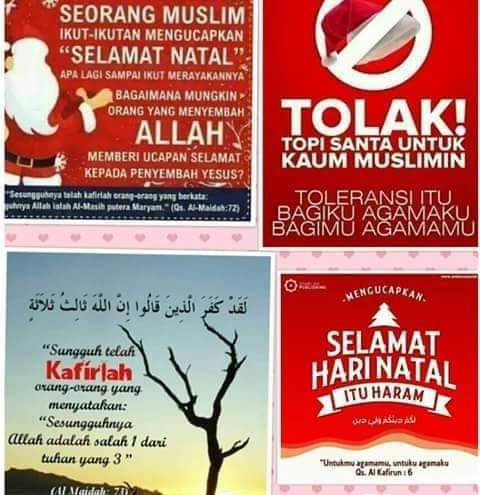 HermanHakiim's tweet photo. Yg latah ikut2an ngucapin selamat natal, walau ucapan itu sama dgn menyekutukn ALLAH:
"Sungguh, telah kafir orang-orang yang berkata, "Sesungguhnya Allah itu dialah Al-Masih putra Maryam." Padahal Al-Masih (sendiri) berkata, "Wahai Bani Israil! Sembahlah Allah.....
 (Qs.5:72). https://t.co/jg76DL7rRj