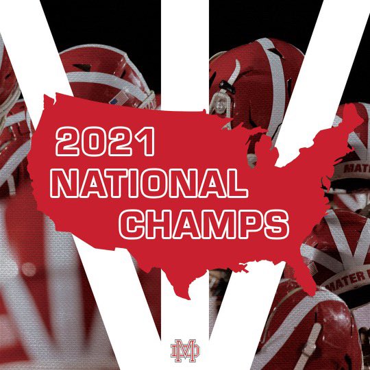 Mater Dei Football on X: 2021 National Champions‼️💍 ▫️No. 1 Wire-to-Wire  ☝️ ▫️Undefeated 12-0 ▫️Beat 5 Teams Ranked in the Nation's Top 25 ▫️Trinity  League, CIF-SS & State Champi