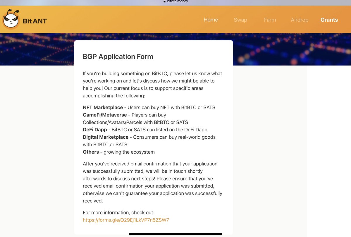 HelloBitANT's tweet photo. #BitBTC Grants Program https://t.co/6Dq4l27KGX