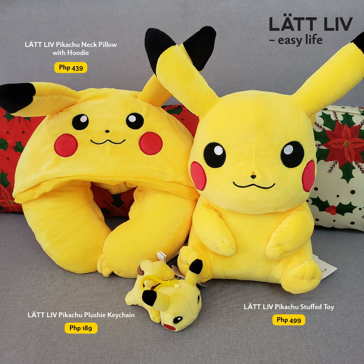 lattlivph's tweet photo. Make your Pikachu lover friend happy this Christmas with our Pikachu collection! Complete the whole set 'cause you "Gotta catch 'em all!" 😉 Tag your friends who love Pikachu here! #LATTLIVPH

Visit any LÄTT LIV store near you or shop online! ➡️ https://t.co/R9LfiuicPF https://t.co/TZ4twsQtIy