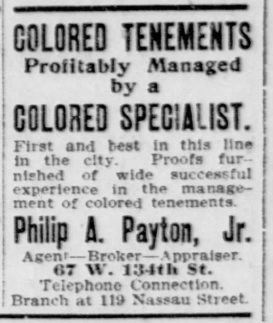 DrinkSolaPop's tweet image. By the early 1900s, building prices dropped when demand wasn’t met, and landlords in up-and-coming Harlem were forced to rent to Black tenants. By the early 1900s, there were ads in the paper looking to both purchase and manage potential tenements for colored residents.