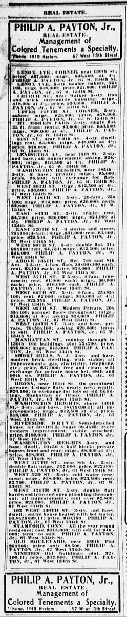 DrinkSolaPop's tweet image. By the early 1900s, building prices dropped when demand wasn’t met, and landlords in up-and-coming Harlem were forced to rent to Black tenants. By the early 1900s, there were ads in the paper looking to both purchase and manage potential tenements for colored residents.