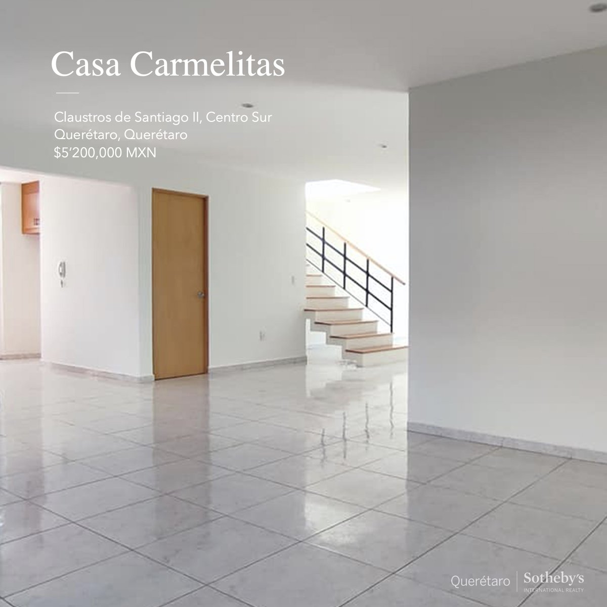 QueretaroSIR's tweet photo. Casa Carmelitas -  Centro Sur
VENTA

T. 343,09 m2 | C. 232,88 m2 

• 3 habitaciones, 3 + 1/2 baños 
• Habitación principal con vestidor 
• Área para escritorios con vista a la reserva 
• Cochera para 3 autos 
• Amenidades: alberca y chapoteadero, salón , área de ejercicio. https://t.co/HzdnbsaYfE
