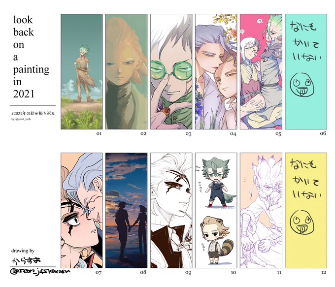 ケガで絵が描けないので1年を振り返ってみました。描いてないと思ってたけど意外と描いてたんだね…

#2021年の絵を振り返る 