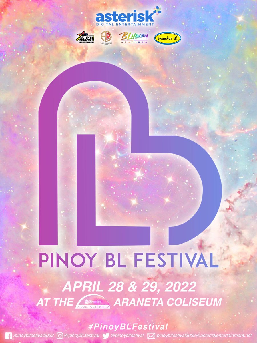 asterisk_ph's tweet photo. The biggest gathering of your favorite Pinoy &amp; Thai BL actors in one ultimate event. 2 DAYS with your favorite BL ships at Araneta Coliseum. So, can your BL heart take this excitement? Tickets and details soon!

Tweet your favorite couple/series with the hashtag #PinoyBLFestival https://t.co/1WIwY4s0Ga