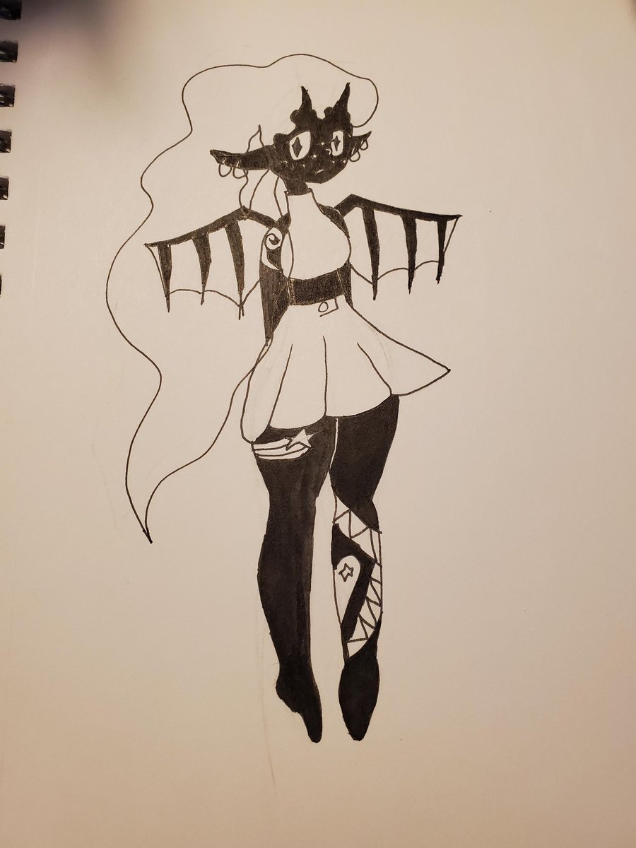 KBamArt832's tweet photo. A quick #doodle i did. Imagine her hair is a #galaxy

#art #ArtistOnTwitter #artwork #drawing #ink #blackandwhite #demon #devil #OC #originalcharacter https://t.co/8YGPB9Smrx