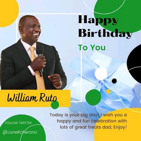  Happy birthday the 5th president William Ruto 