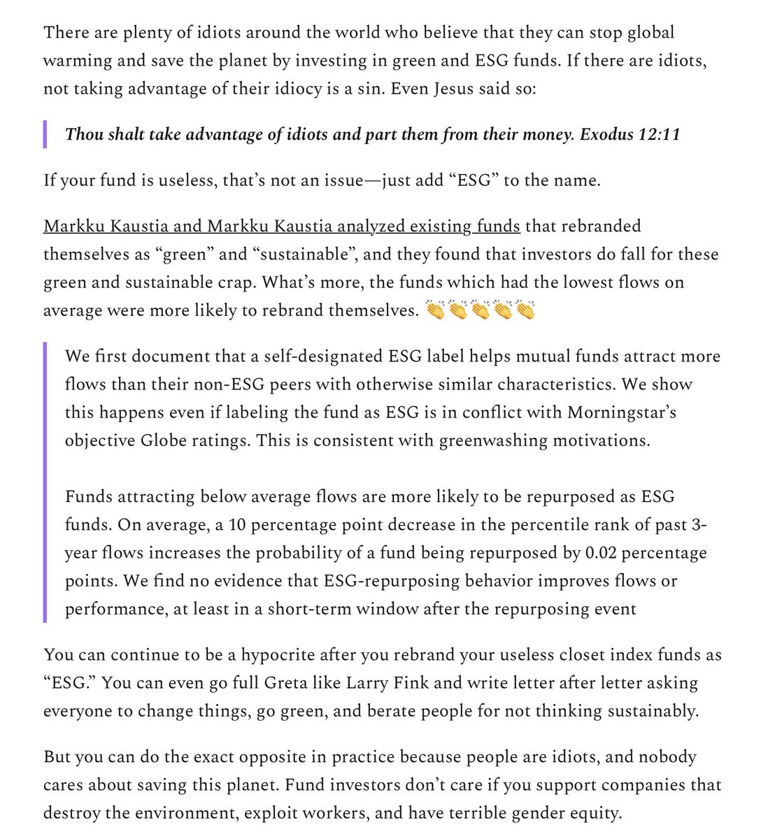 SuB8u's tweet photo. This is a hilarious, and grimly realistic, read from @passivefool on categories of asset managers. From the naive to the plain criminal 😂
https://t.co/UD1iX1P4Zv https://t.co/oobBd54vvd