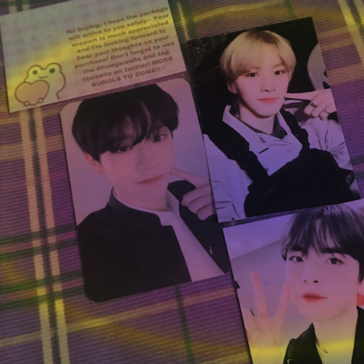 kyuofi's tweet photo. ꒰ ..⃗. epex ✰ ꒱
𓂋 keum abyss safely arrived !! tysm for the hassle free transaction & for the freebies ෆ.₊̣̇. #fromjaisells @jaisells https://t.co/yXCf9EuaNG